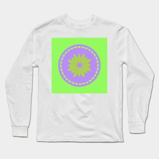 neon green flower Long Sleeve T-Shirt